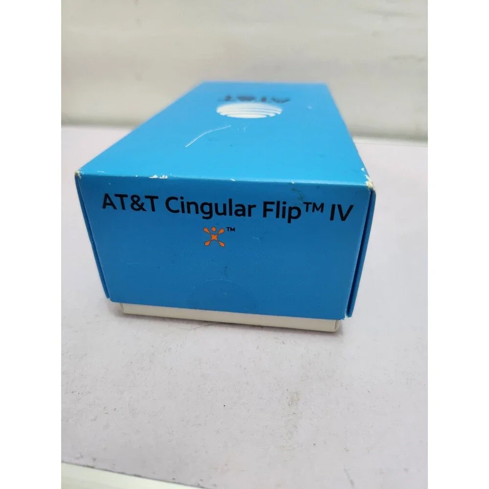 ​AT&T Cingular Flip IV U102AA 4GB Black 4G LTE Cell Phone Box & Accessories